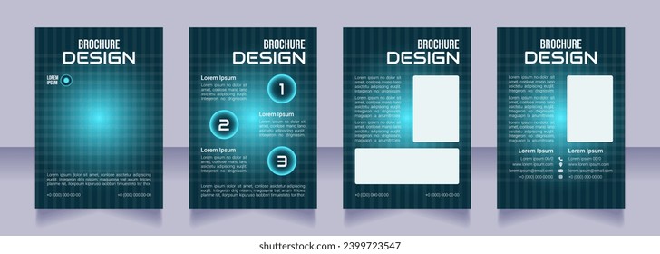 Remote access to medical care blank brochure design. Template set with copy space for text. Premade corporate reports collection. Editable 4 paper pages