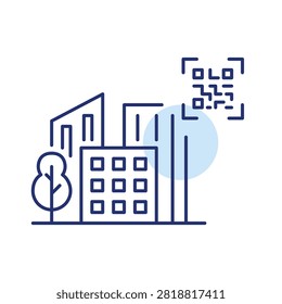 Remote access, smart housing, living sync. Pixel perfect, editable stroke vector icon