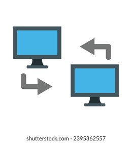 Remote Access Vector Flat Icon For Personal And Commercial Use.
