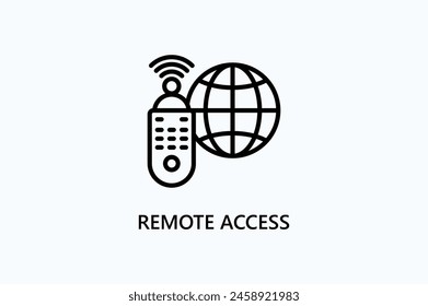 Remote Access Vector Icon Or Logo Illustration