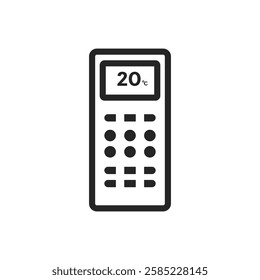 Remote Air Conditioner outline icon. Linear style sign for mobile concept and web design. Simple line vector icon remote ac. Symbol illustration, logo. Perfect pixel vector graphic