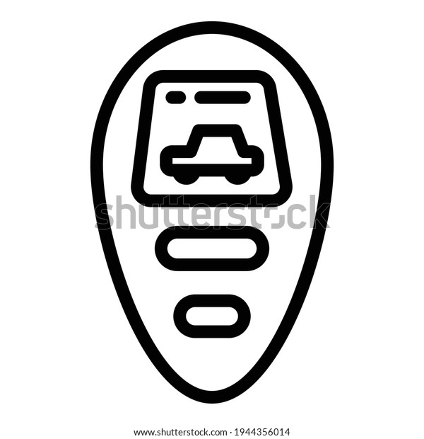 Remote car key icon. Outline\
remote car key vector icon for web design isolated on white\
background