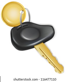 remote car key isolated on white background