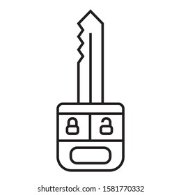 Remote Car Key with Lock and Unlock Push Button Vector Icon Design Concept
