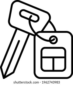 Remote Car Key with Lock and Unlock Push Button Concept, Key ring Vector Icon Design, Motor Vehicle Service and automobile repair shop Symbol, Lorry spare parts Sign, auto mechanic stock illustration