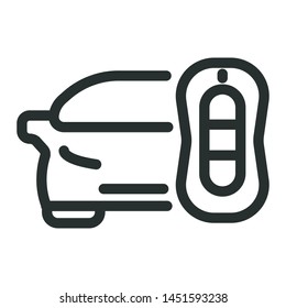 remote car key  - minimal line web icon. simple vector illustration. concept for infographic, website or app.