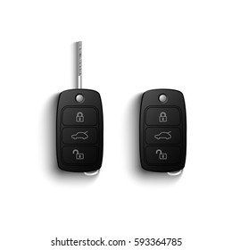 Remote car key open and close template