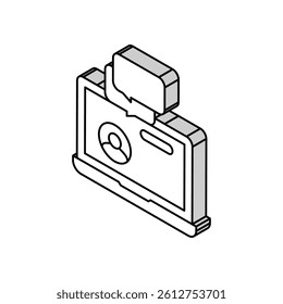 remote consultation isometric icon vector. remote consultation sign. isolated symbol illustration