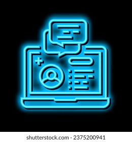 remote consultation neon light sign vector. remote consultation illustration