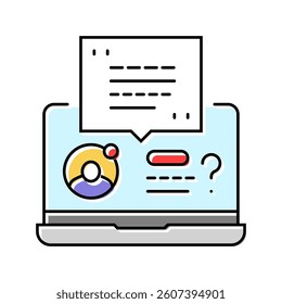 remote consulting color icon vector. remote consulting sign. isolated symbol illustration
