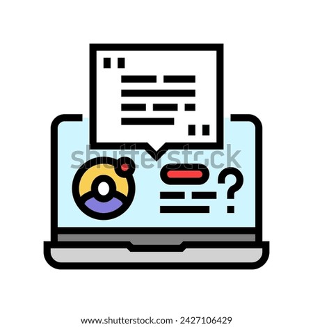 remote consulting color icon vector. remote consulting sign. isolated symbol illustration
