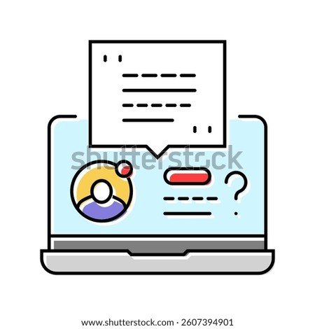remote consulting color icon vector. remote consulting sign. isolated symbol illustration