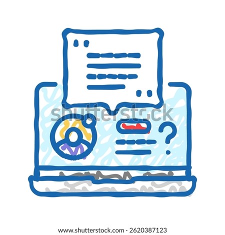 remote consulting doodle icon sketch vector. remote consulting sign. isolated symbol illustration