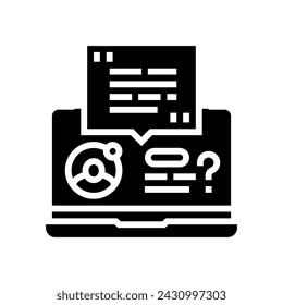 remote consulting glyph icon vector. remote consulting sign. isolated symbol illustration