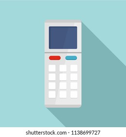 Remote control air conditioner icon. Flat illustration of remote control air conditioner vector icon for web design