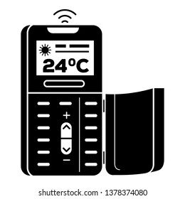 Remote control air conditioner icon. Simple illustration of remote control air conditioner vector icon for web design isolated on white background