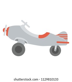 
A Remote Control Airplane Toy, Flat Icon Design
