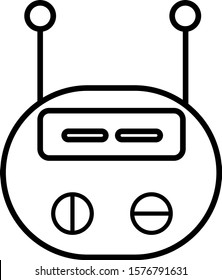 Remote control black line icon