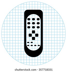 Remote control -  black vector icon