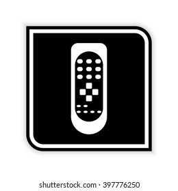 Remote control  - black vector icon