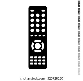 Remote control - black vector icon and ten icons in  shades of grey