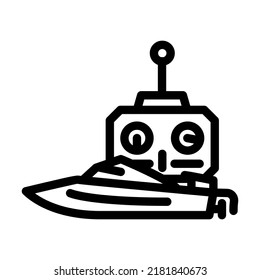 remote control boat racing line icon vector. remote control boat racing sign. isolated contour symbol black illustration
