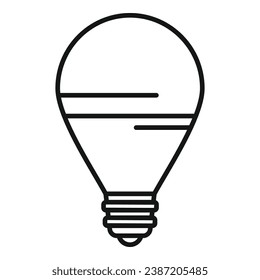 Remote control bulb icon outline vector. Inside remote. Home illumination