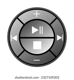 Botones de control remoto en un fondo blanco. vector eps10