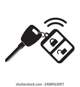 diseño de la ilustración del vector de la alarma del coche de control remoto