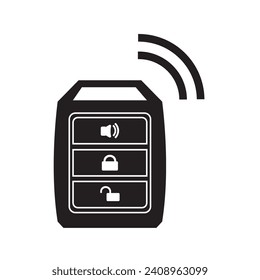 remote control car alarm icon vector illustration design