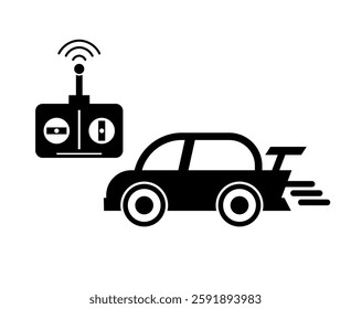 Remote control car silhouette icon. Vector.