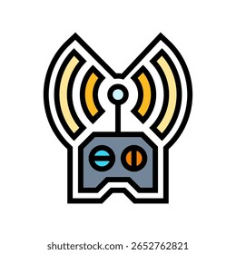 Farbsymbol-Vektor der Fernbedienung. Fernbedienungszeichen. einzelne Symbolgrafik