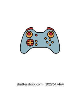 Remote control colorful cartoon icon isolated on white background. Remote control object for cartoon design, advertising, illustration, banner and web