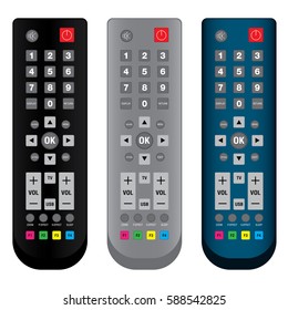 Remote Control in colorful isolated on white background.