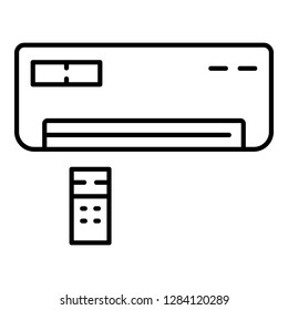 Remote control conditioner icon. Outline remote control conditioner vector icon for web design isolated on white background