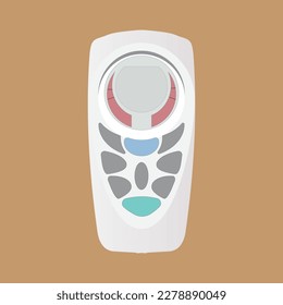 remote control device isolated on brown background. technology surfing equipment with icon buttons Technology  Keyboard. Vector illustration.