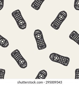 remote control doodle seamless pattern background