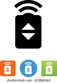 Remote control with up and down arrows icon