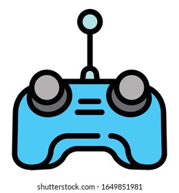 Remote control drone icon. Outline remote control drone vector icon for web design isolated on white background