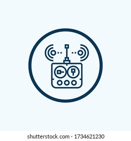 Remote control drone icon. Outline remote control drone vector icon for web design isolated on white background