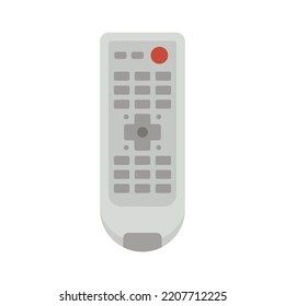 Icono de equipo de control remoto. Ilustración plana del icono vectorial del equipo de control remoto aislado en fondo blanco