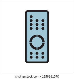 Remote Control Flat Icon Vector Logo Template Illustration