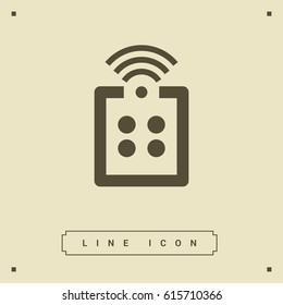 Remote control game line vector icon