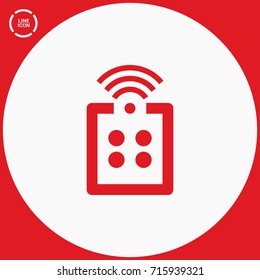 Remote control game line vector icon