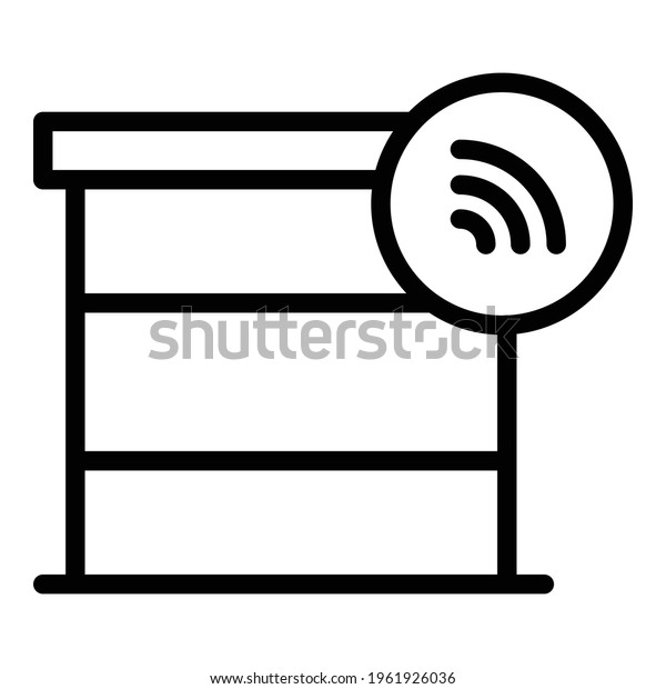 Remote control\
garage icon. Outline Remote control garage vector icon for web\
design isolated on white\
background