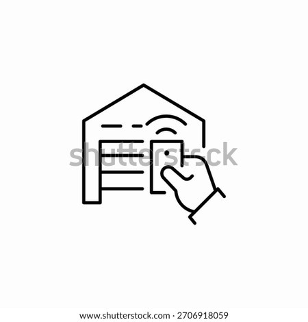remote control garage icon sign vector