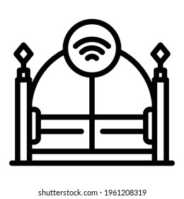 Remote control gate icon. Outline Remote control gate vector icon for web design isolated on white background