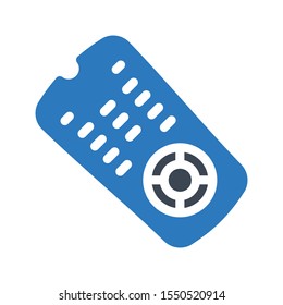 remote  control glyph colour icon
