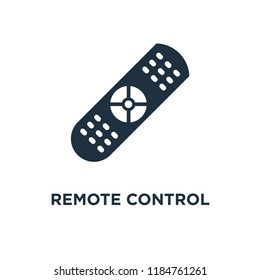 Remote control icon. Black filled vector illustration. Remote control symbol on white background. Can be used in web and mobile.