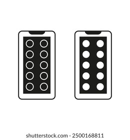 Icono de control remoto. Diseño en blanco y negro. Dispositivo electrónico minimalista. Vector gráfico.